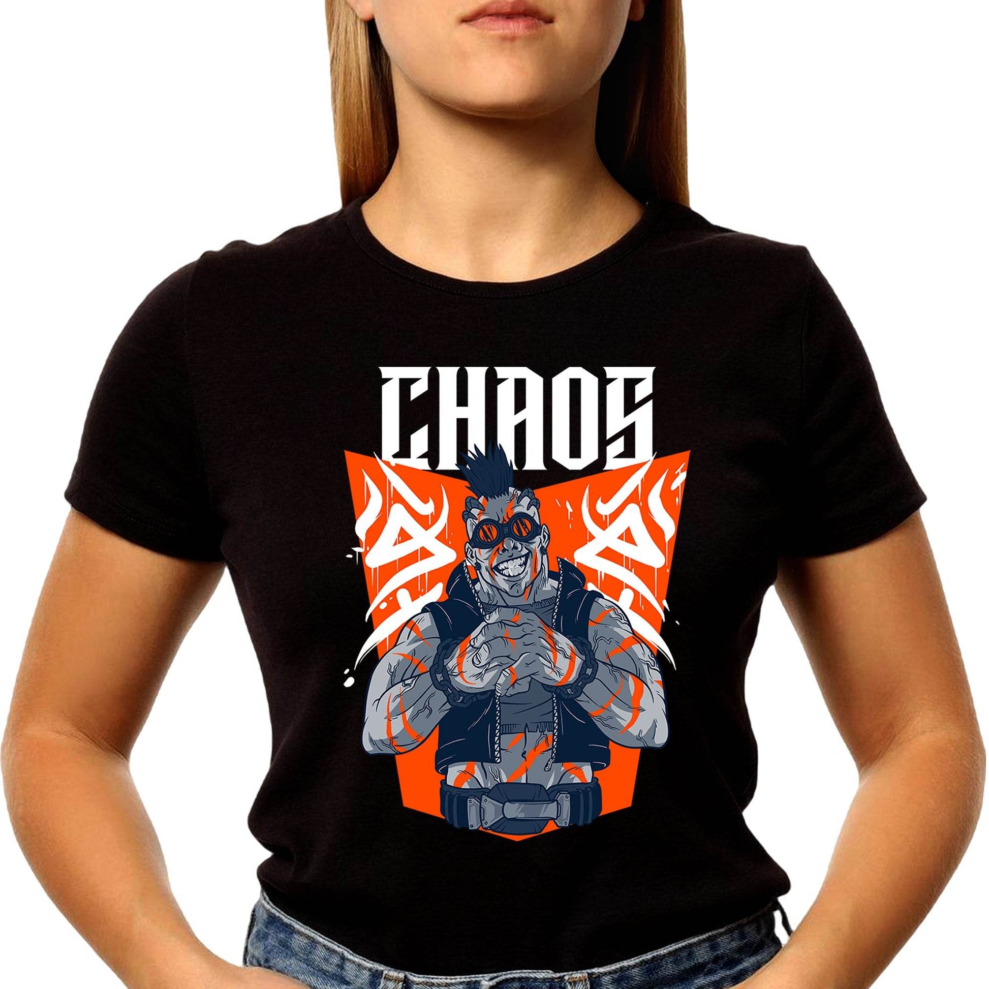 Chaos Graphic - Unisex Round Neck Regular Fit 100% Combed Cotton Half Sleeve T-Shirt - Mojilo Mart