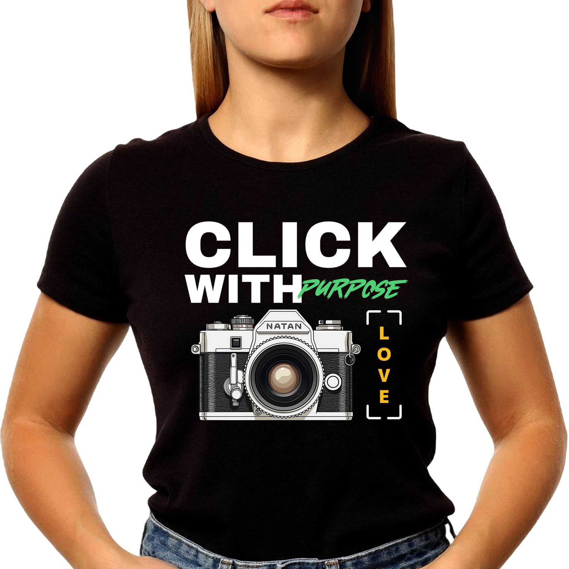 Click with Purpose Love - Unisex Round Neck Regular Fit 100% Combed Cotton Half Sleeve T-Shirt - Mojilo Mart
