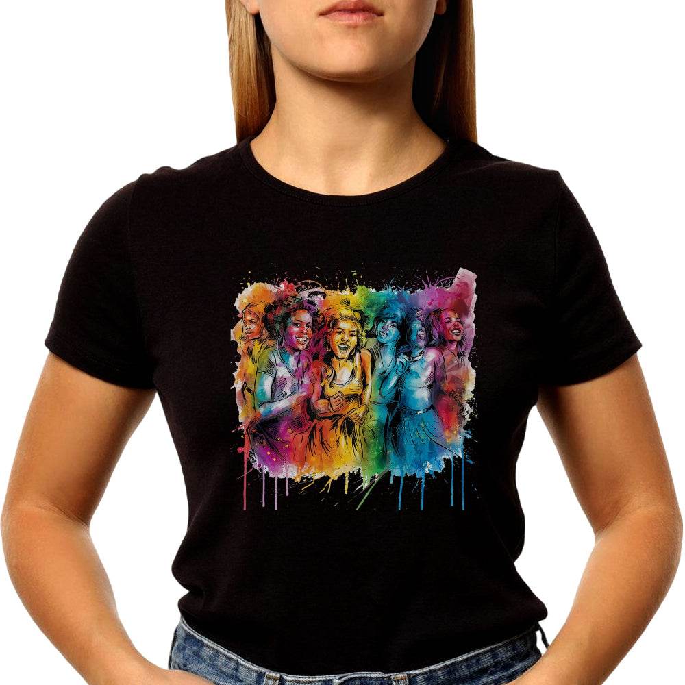 Colorful Beautiful Woman - Unisex Round Neck Regular Fit 100% Combed Cotton Half Sleeve T-Shirt - Mojilo Mart