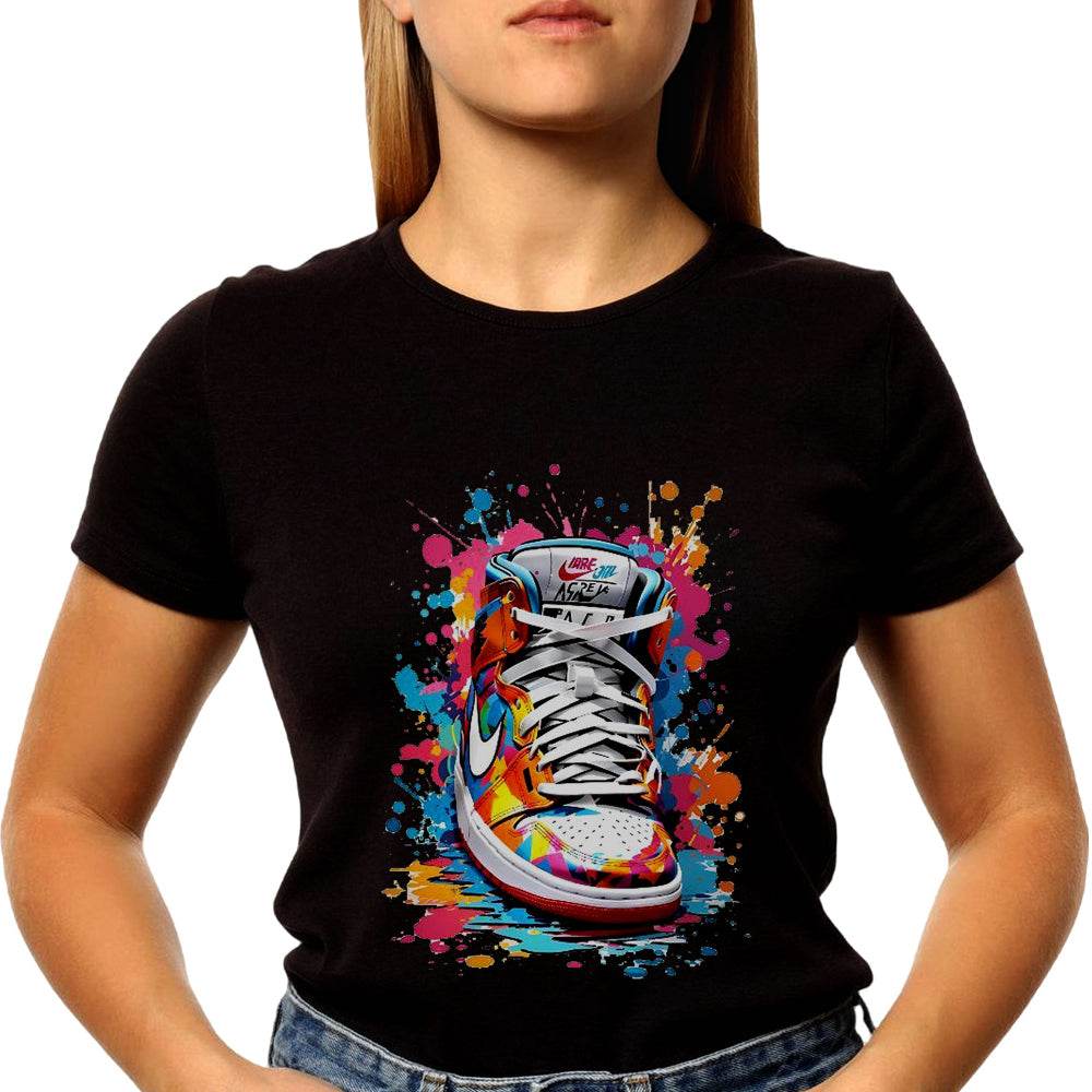 Colorful Shoes Art - Unisex Round Neck Regular Fit 100% Combed Cotton Half Sleeve T-Shirt - Mojilo Mart
