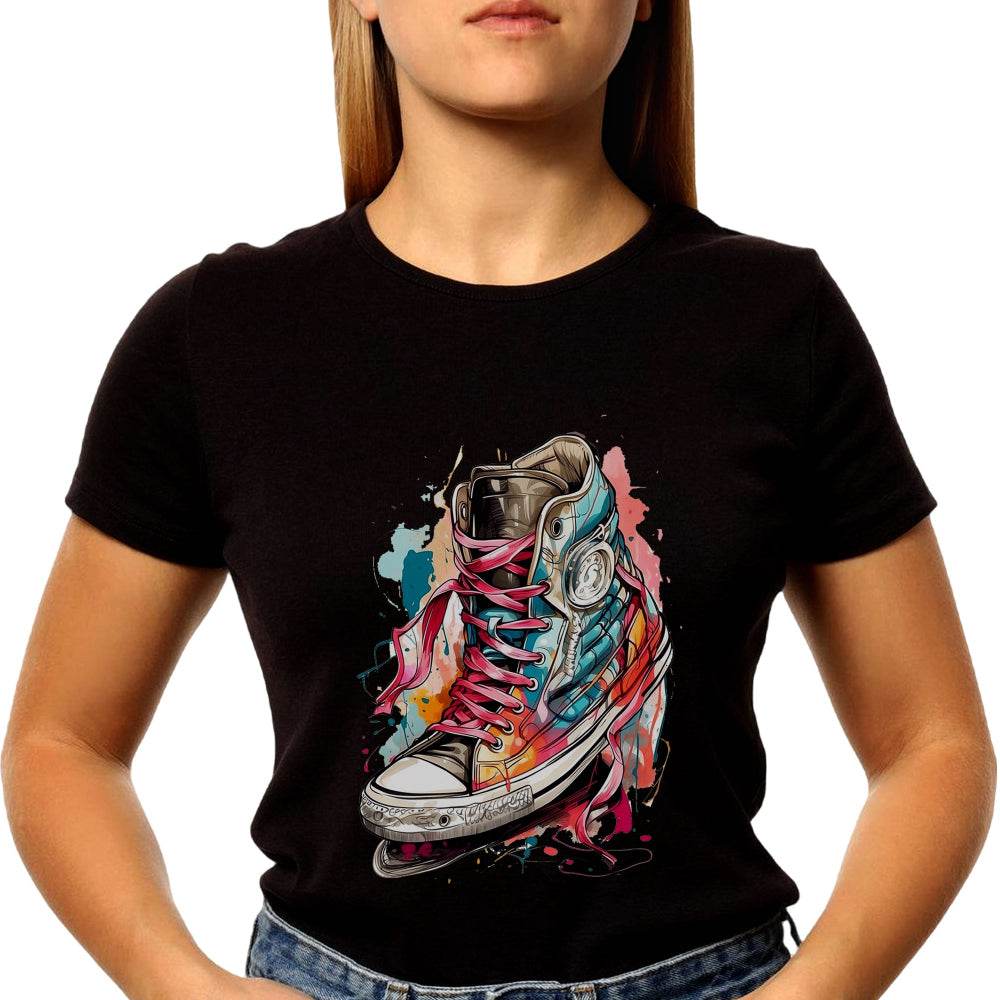 Colorful sneakers - Unisex Round Neck Regular Fit 100% Combed Cotton Half Sleeve T-Shirt - Mojilo Mart