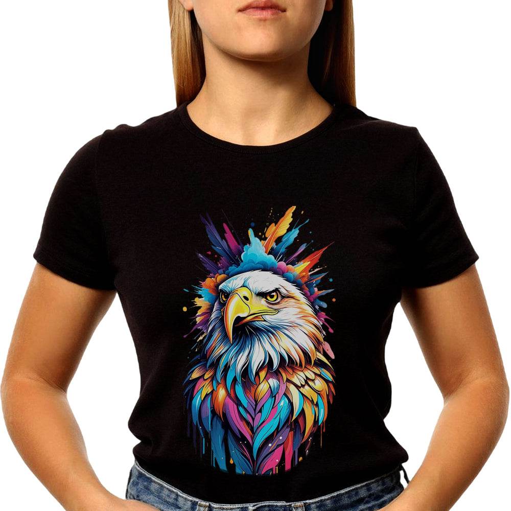 Colorfull Eagle Graphic - Unisex Round Neck Regular Fit 100% Combed Cotton Half Sleeve T-Shirt - Mojilo Mart