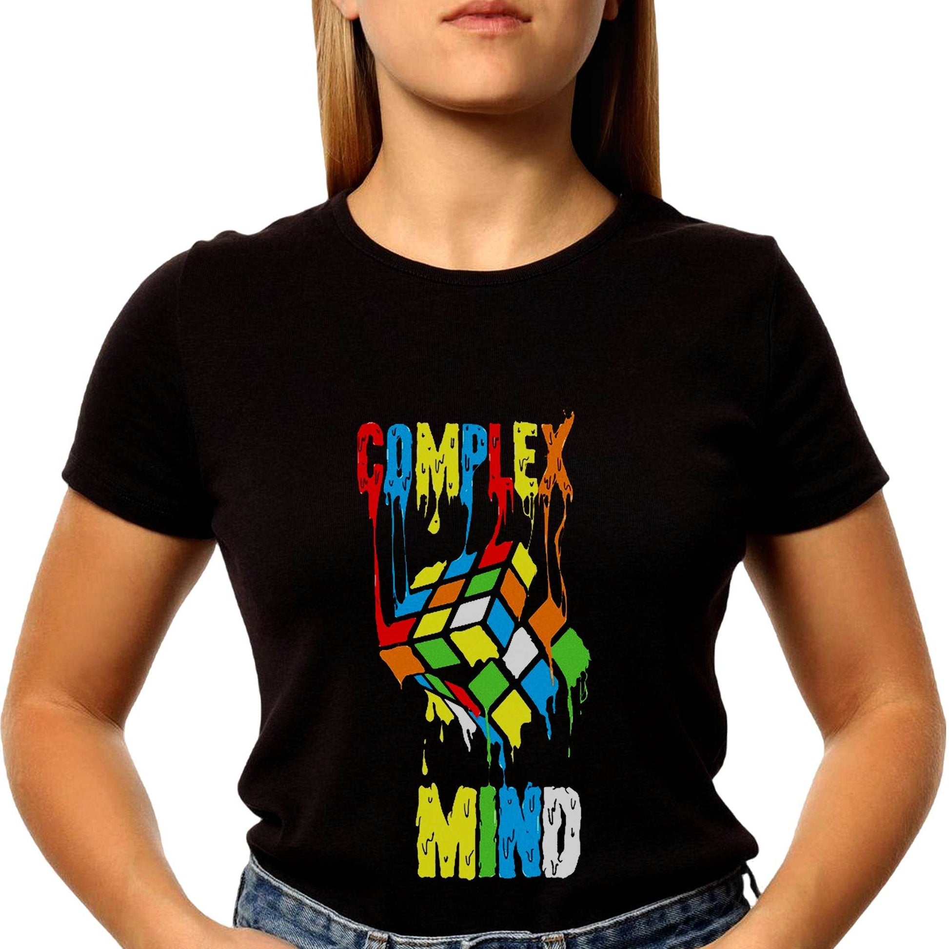 Complex Mind - Unisex Round Neck Regular Fit 100% Combed Cotton Half Sleeve T-Shirt - Mojilo Mart
