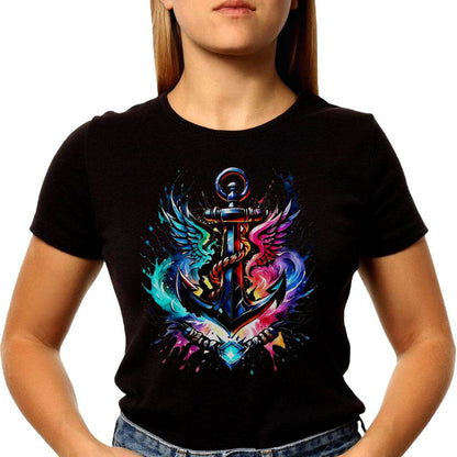Cool Anchor Sea Symbol - Unisex Round Neck Regular Fit 100% Combed Cotton Half Sleeve T-Shirt - Mojilo Mart