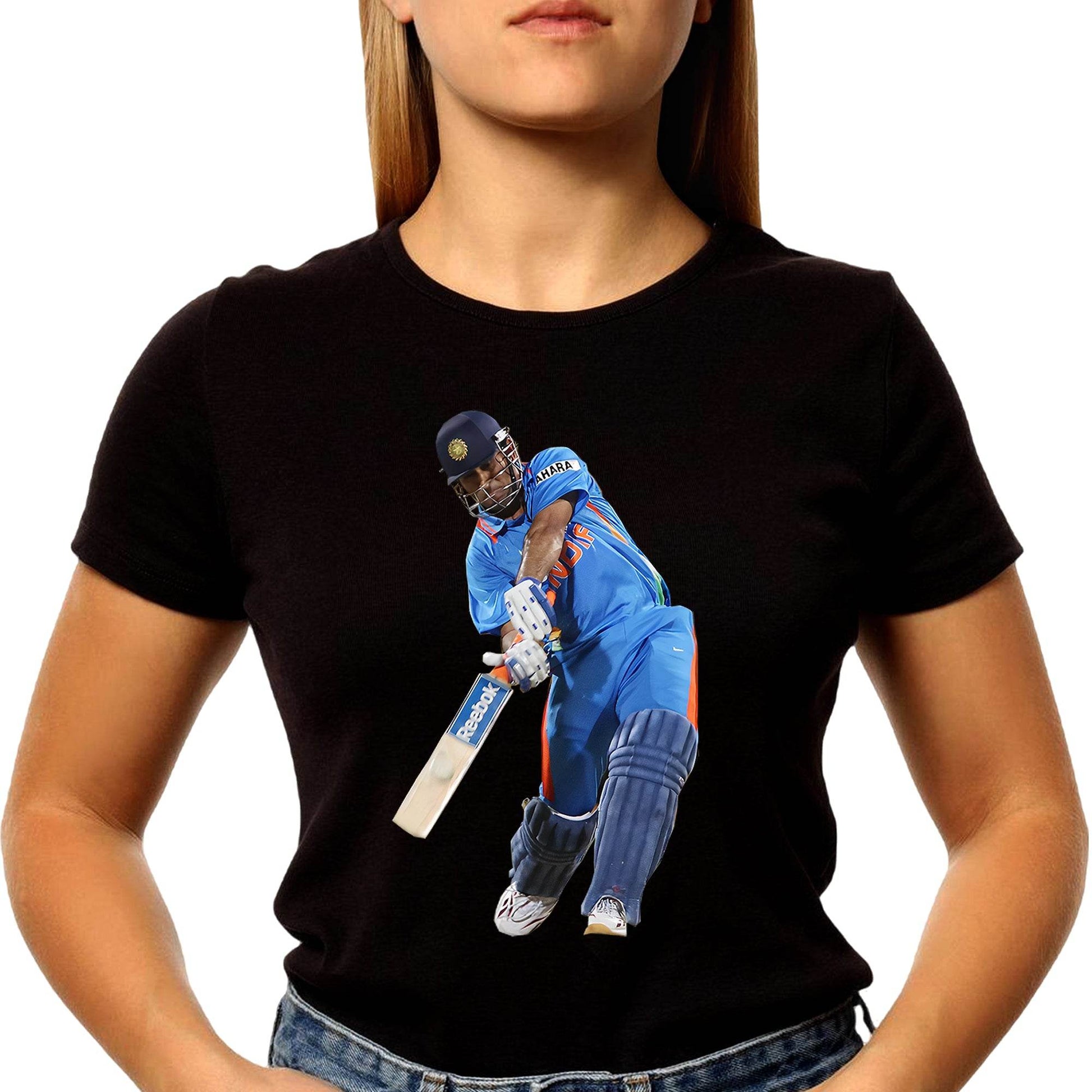 Cricket Ms Dhoni - Unisex Round Neck Regular Fit 100% Combed Cotton Half Sleeve T-Shirt - Mojilo Mart
