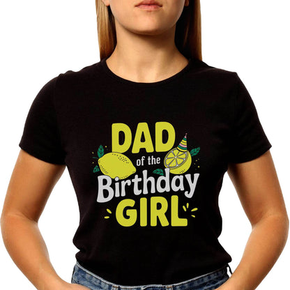 DAD of the Birthday GIRL - Unisex Round Neck Regular Fit 100% Combed Cotton Half Sleeve T-Shirt - Mojilo Mart
