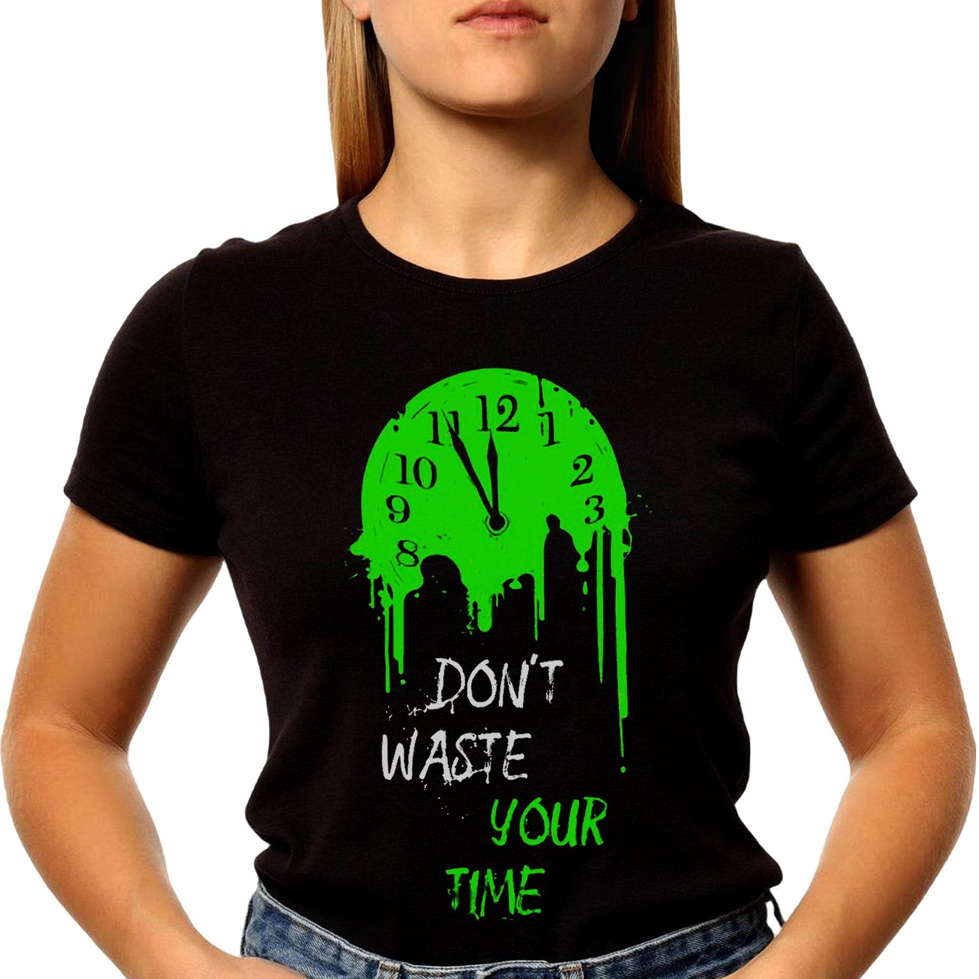 DON'T WASTE YOUR TIME - Unisex Round Neck Regular Fit 100% Combed Cotton Half Sleeve T-Shirt - Mojilo Mart