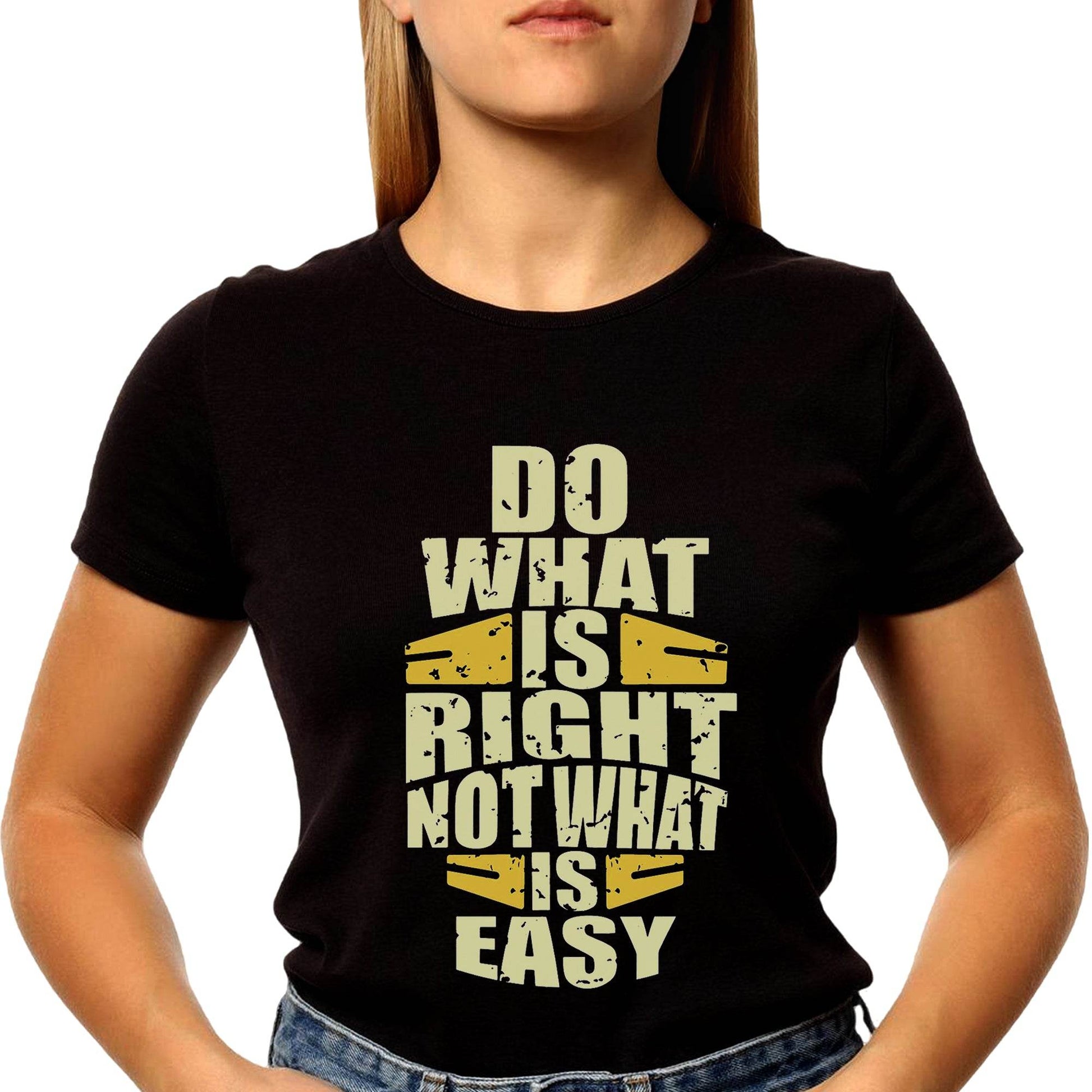 Do What Is Right Not What Is Easy - Unisex Round Neck Regular Fit 100% Combed Cotton Half Sleeve T-Shirt - Mojilo Mart