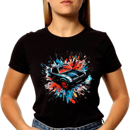 Drifting Car Burnout Retro Street Car Racing - Unisex Round Neck Regular Fit 100% Combed Cotton Half Sleeve T-Shirt - Mojilo Mart