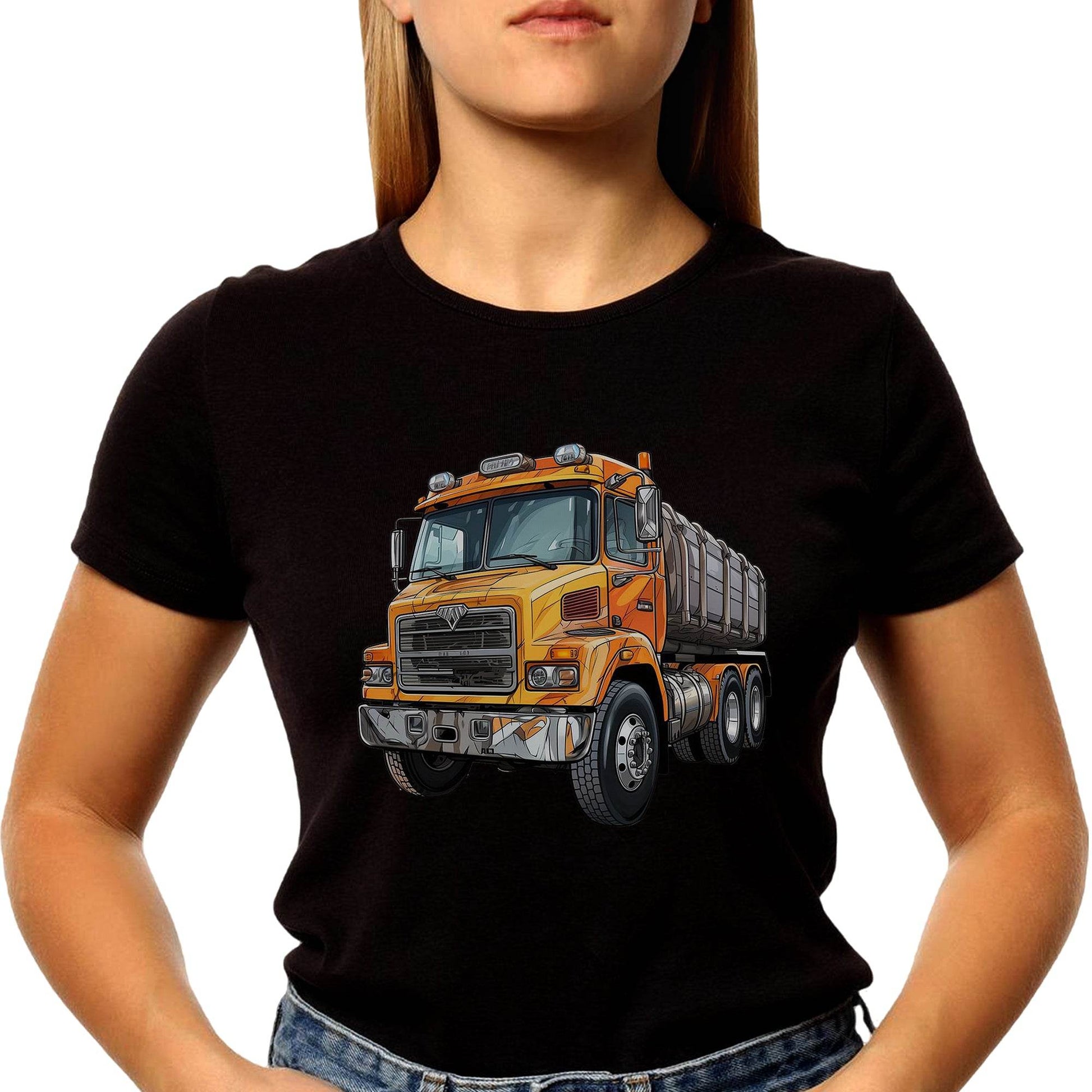 Dump Truck - Unisex Round Neck Regular Fit 100% Combed Cotton Half Sleeve T-Shirt - Mojilo Mart