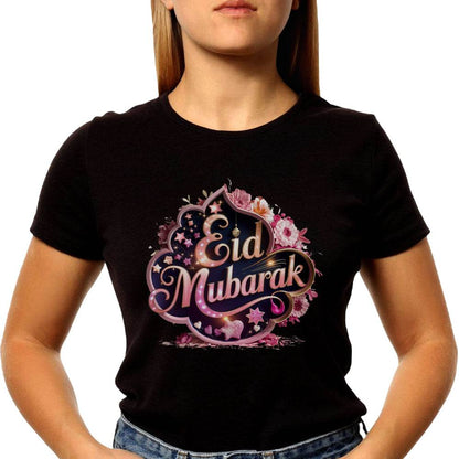 Eid Mubarak - Unisex Round Neck Regular Fit 100% Combed Cotton Half Sleeve T-Shirt - Mojilo Mart