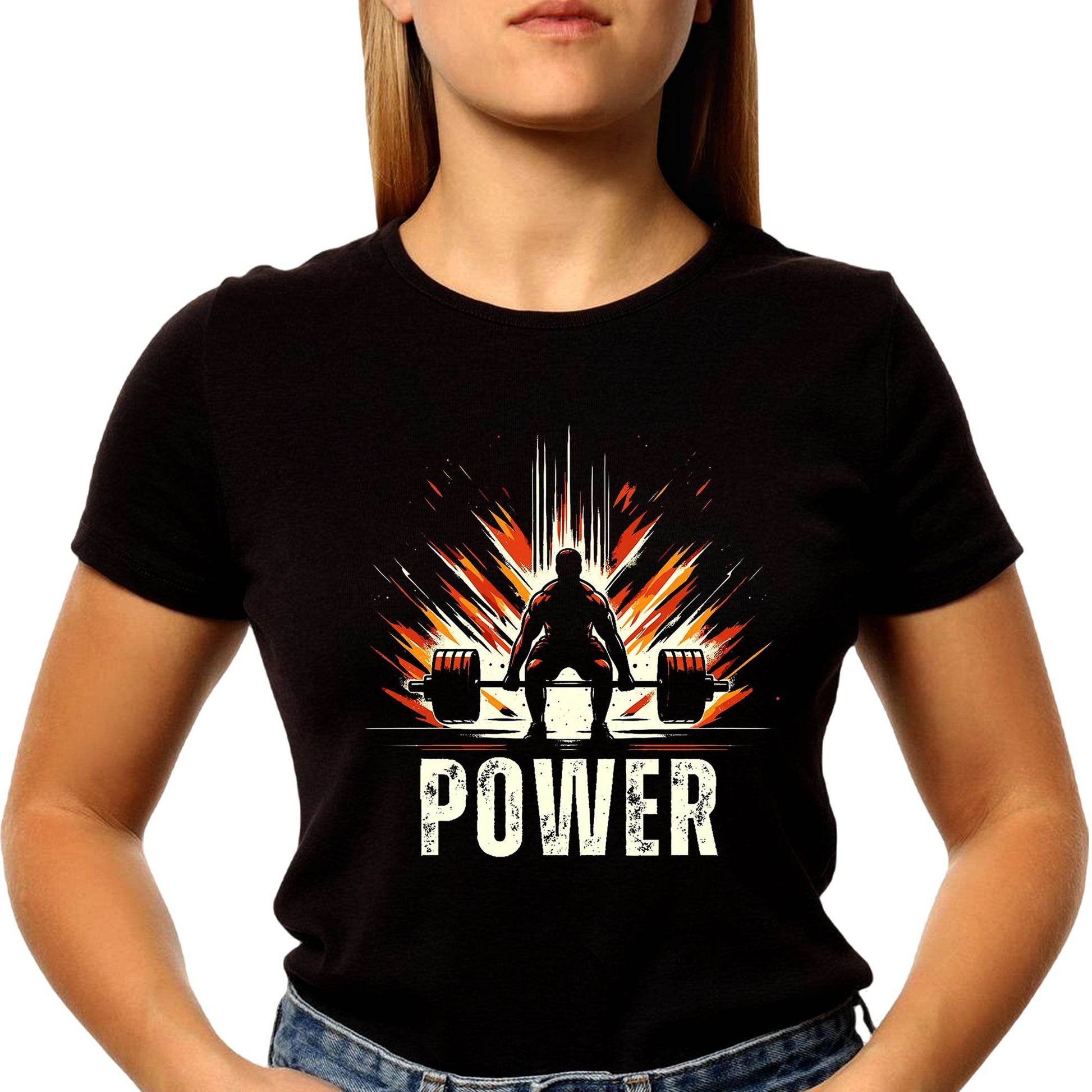 Fitness workout Power - Unisex Round Neck Regular Fit 100% Combed Cotton Half Sleeve T-Shirt - Mojilo Mart