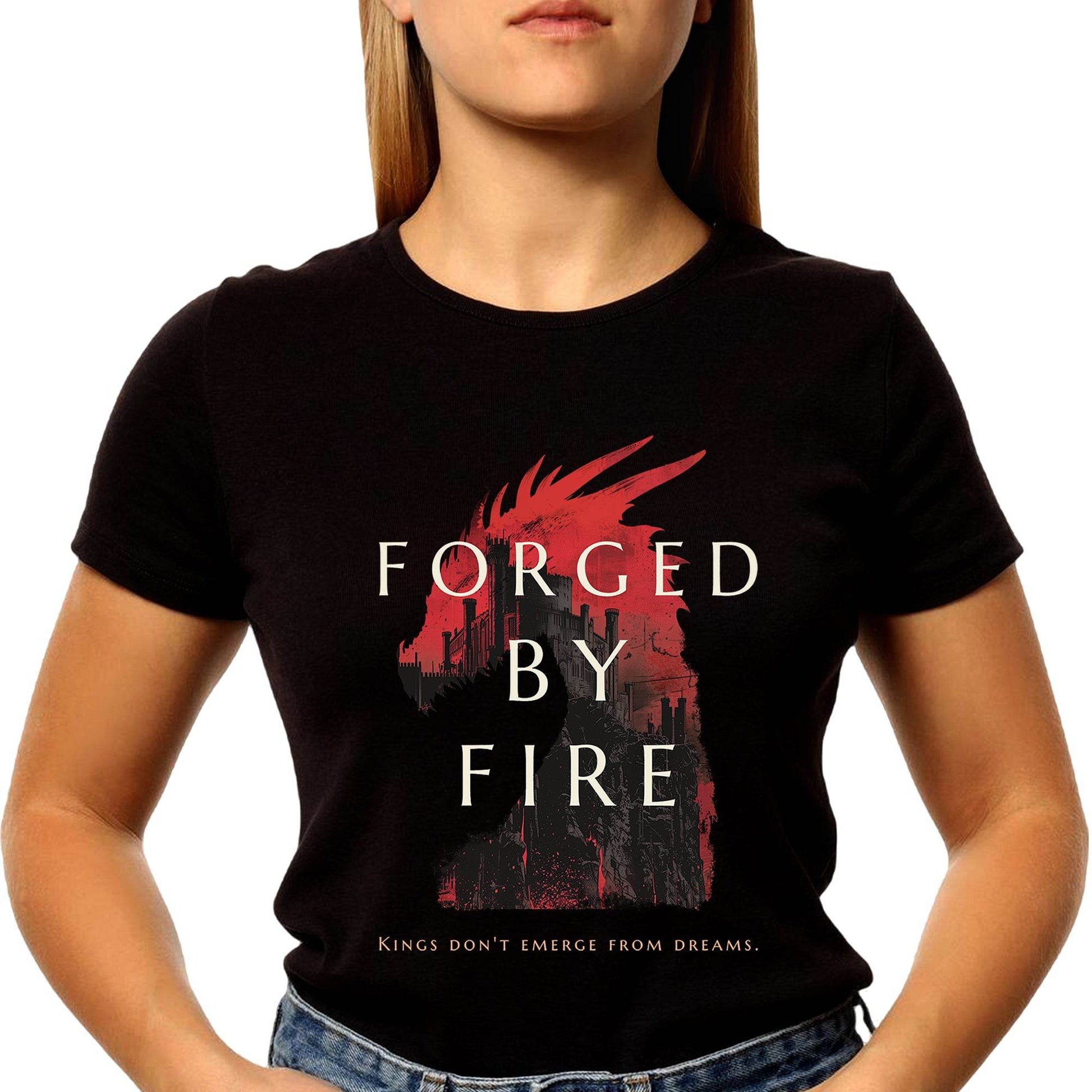 Forged by Fire Oversized - Unisex Round Neck Regular Fit 100% Combed Cotton Half Sleeve T-Shirt - Mojilo Mart