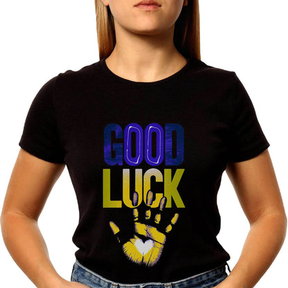 G00D LUCK - Unisex Round Neck Regular Fit 100% Combed Cotton Half Sleeve T-Shirt - Mojilo Mart
