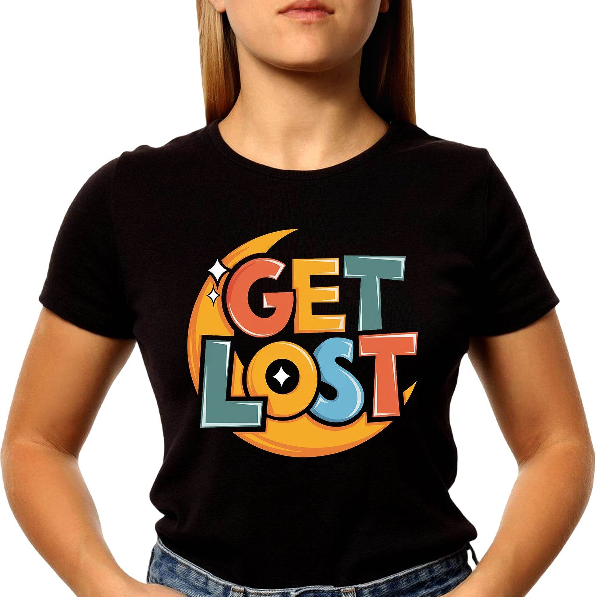 Get Lost - Unisex Round Neck Regular Fit 100% Combed Cotton Half Sleeve T-Shirt - Mojilo Mart