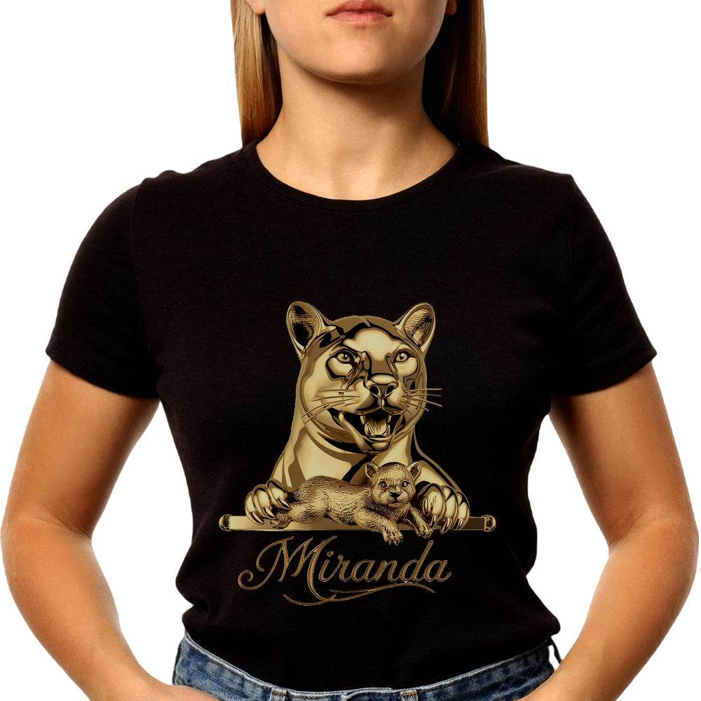 Golden Panther - Unisex Round Neck Regular Fit 100% Combed Cotton Half Sleeve T-Shirt - Mojilo Mart