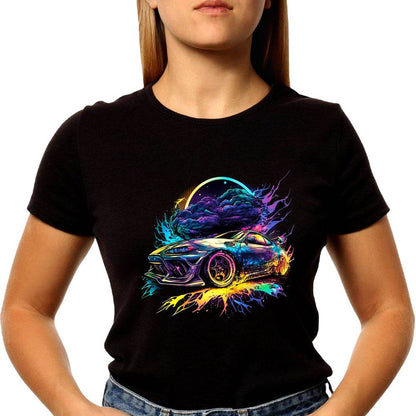 Graffiti Car Poster Decorative - Unisex Round Neck Regular Fit 100% Combed Cotton Half Sleeve T-Shirt - Mojilo Mart