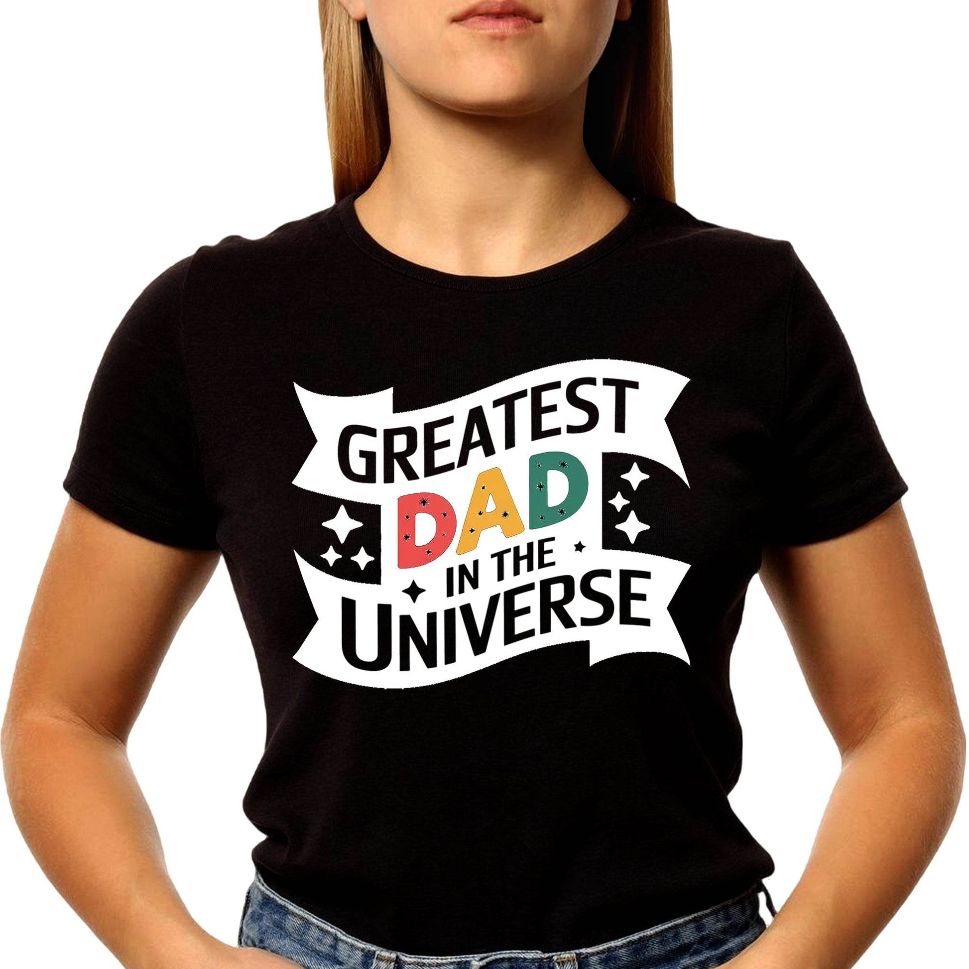 Greatest Dad In The Universe - Unisex Round Neck Regular Fit 100% Combed Cotton Half Sleeve T-Shirt - Mojilo Mart