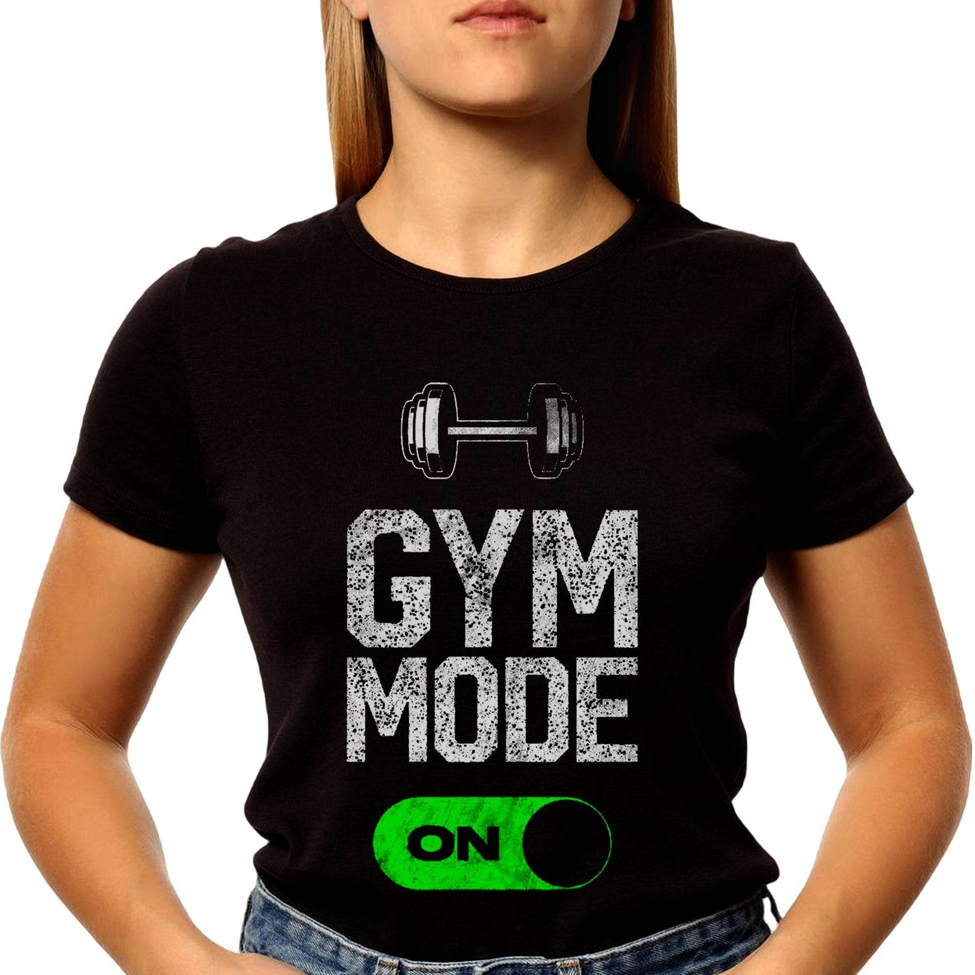 Gym Mode On - Unisex Round Neck Regular Fit 100% Combed Cotton Half Sleeve T-Shirt - Mojilo Mart