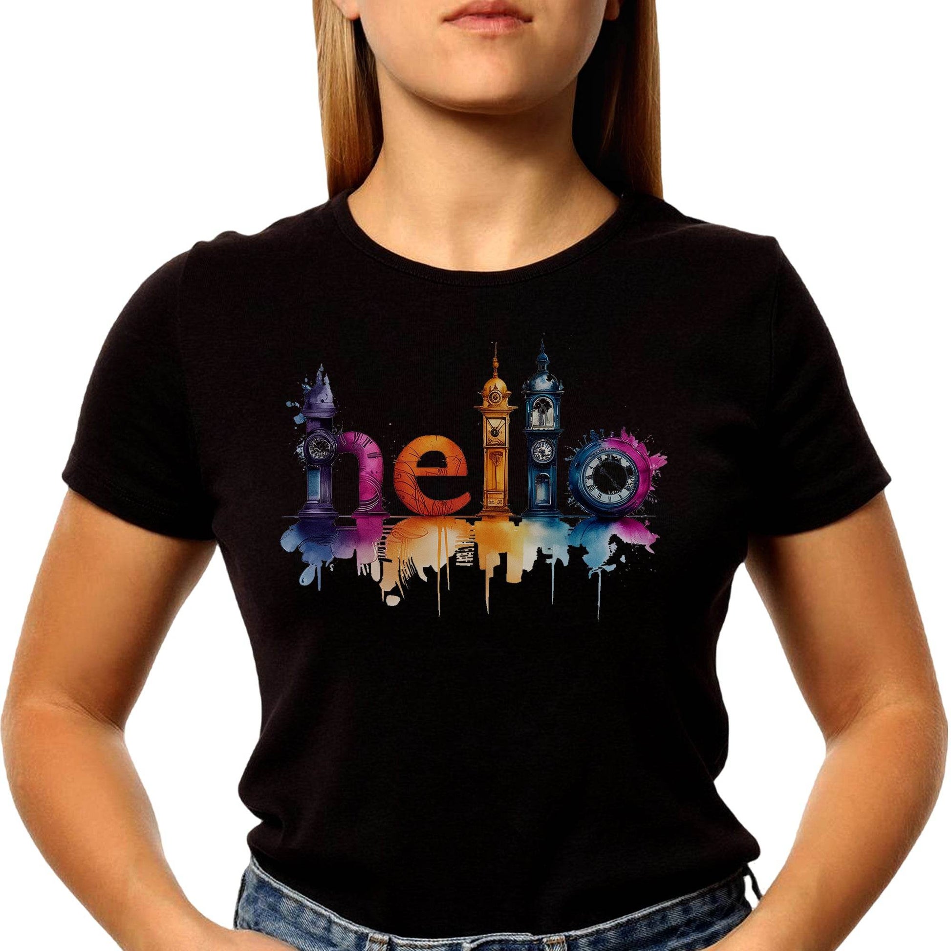 HELLO - Unisex Round Neck Regular Fit 100% Combed Cotton Half Sleeve T-Shirt - Mojilo Mart