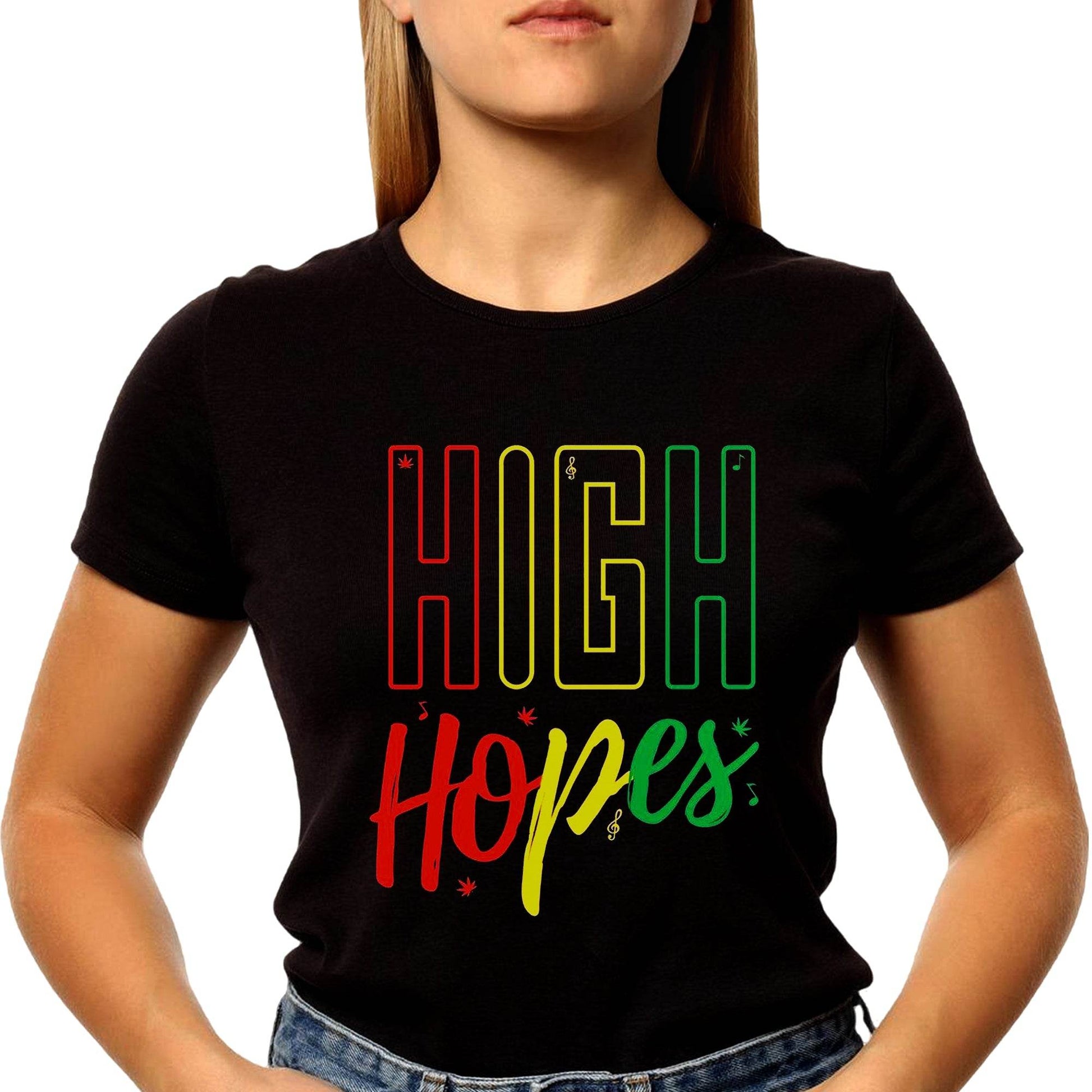 HIGH Hopes - Unisex Round Neck Regular Fit 100% Combed Cotton Half Sleeve T-Shirt - Mojilo Mart