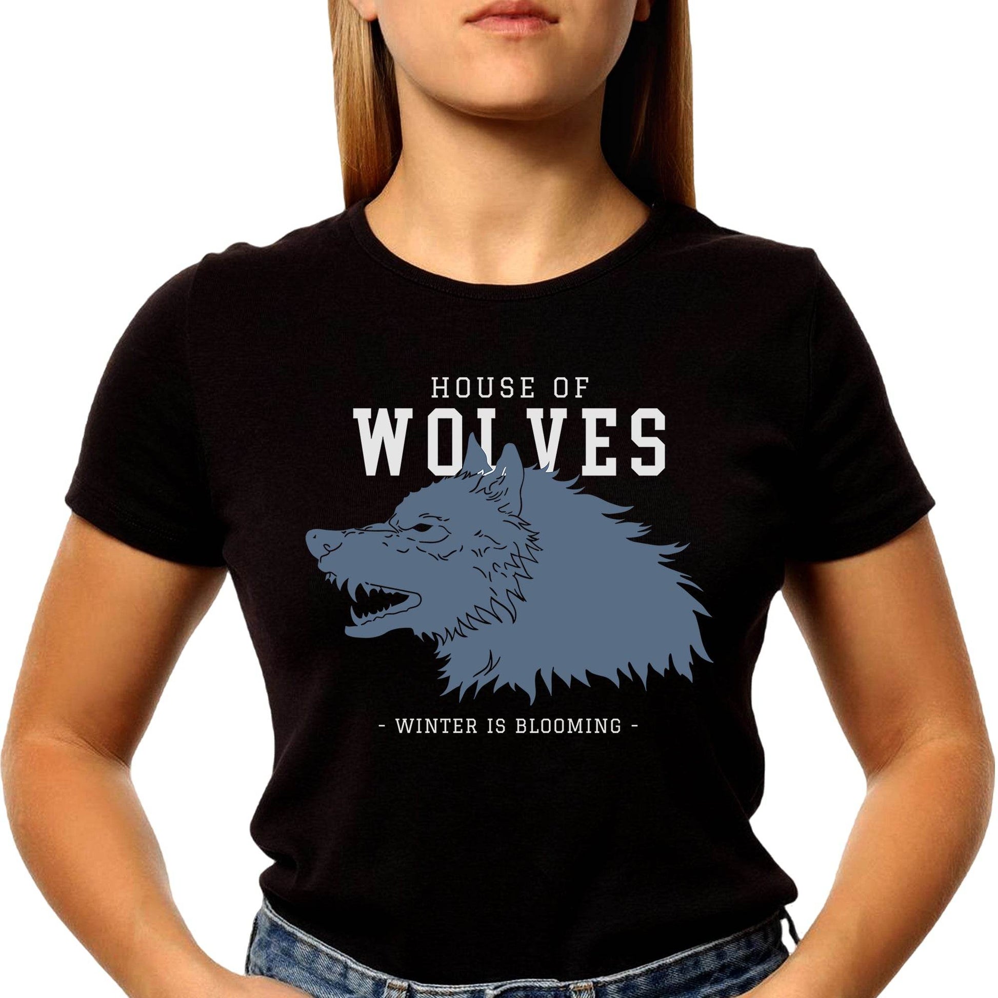 HOUSE OF WOLVES GRAPHIC - Unisex Round Neck Regular Fit 100% Combed Cotton Half Sleeve T-Shirt - Mojilo Mart