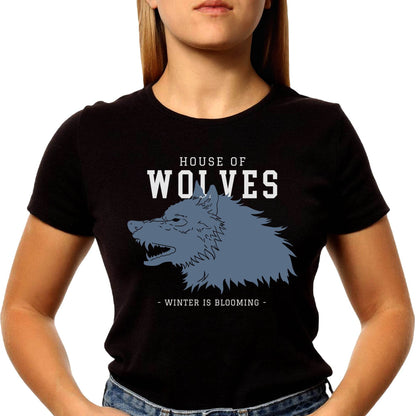 HOUSE OF WOLVES GRAPHIC - Unisex Round Neck Regular Fit 100% Combed Cotton Half Sleeve T-Shirt - Mojilo Mart