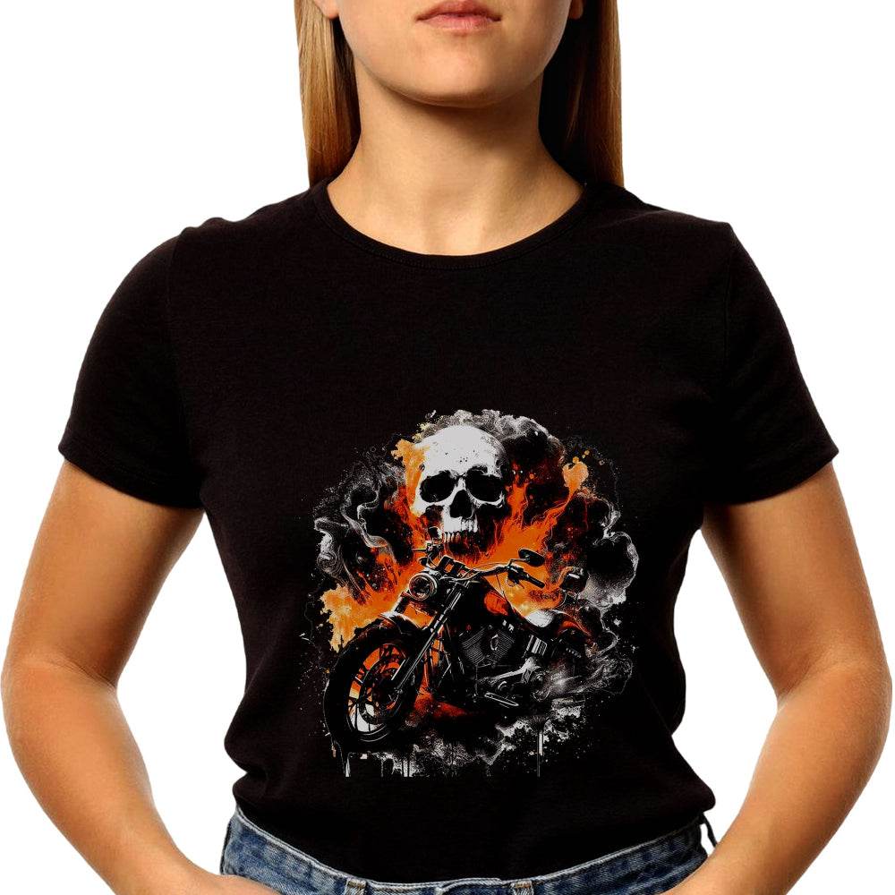 Handsome Skull Motorcycles Diamond Art Painting Kits for Adult - Unisex Round Neck Regular Fit 100% Combed Cotton Half Sleeve T-Shirt - Mojilo Mart