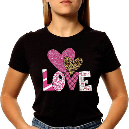Heart Love - Unisex Round Neck Regular Fit 100% Combed Cotton Half Sleeve T-Shirt - Mojilo Mart