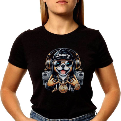 Hip Hop Dog Desing - Unisex Round Neck Regular Fit 100% Combed Cotton Half Sleeve T-Shirt - Mojilo Mart