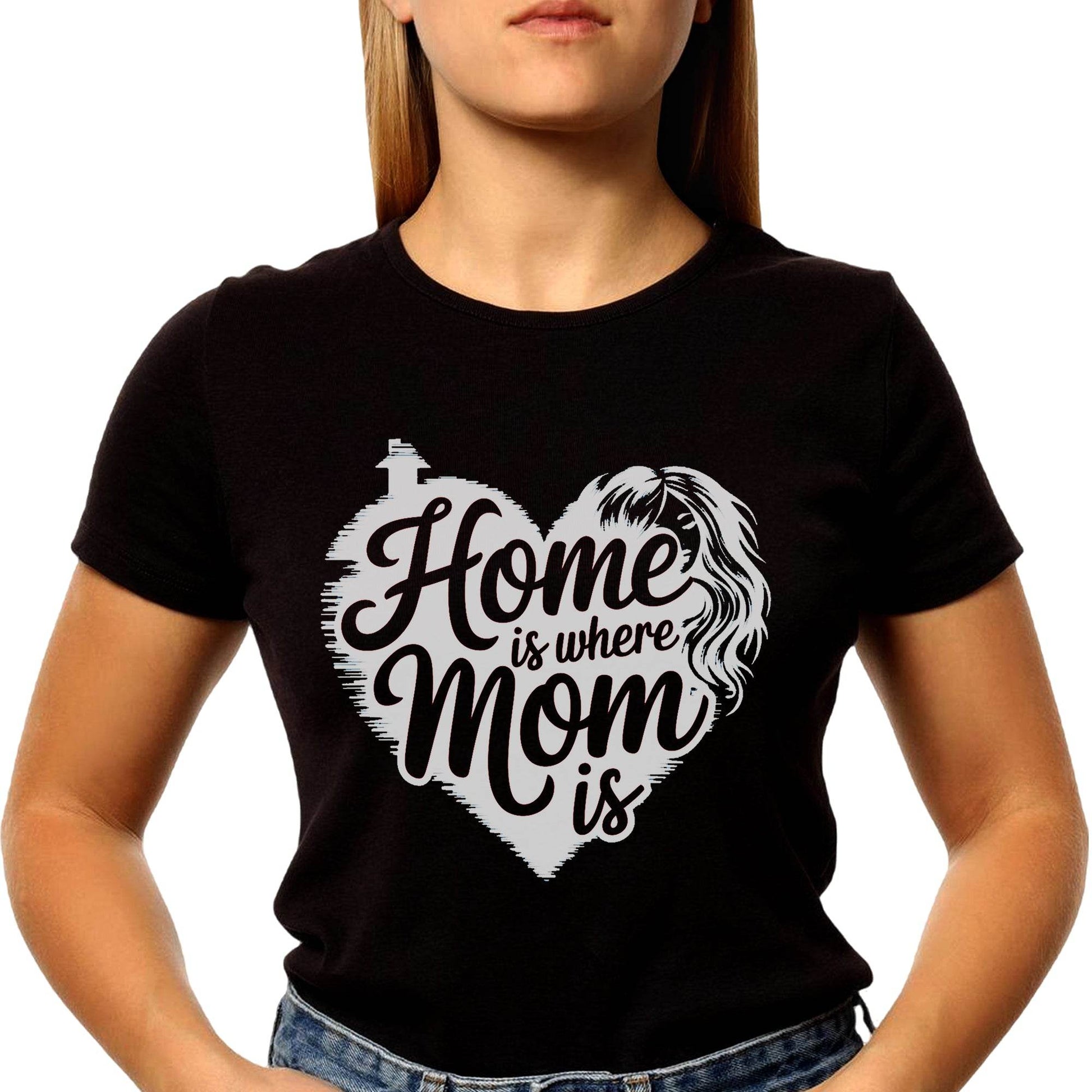 Home is where Mom is - Unisex Round Neck Regular Fit 100% Combed Cotton Half Sleeve T-Shirt - Mojilo Mart