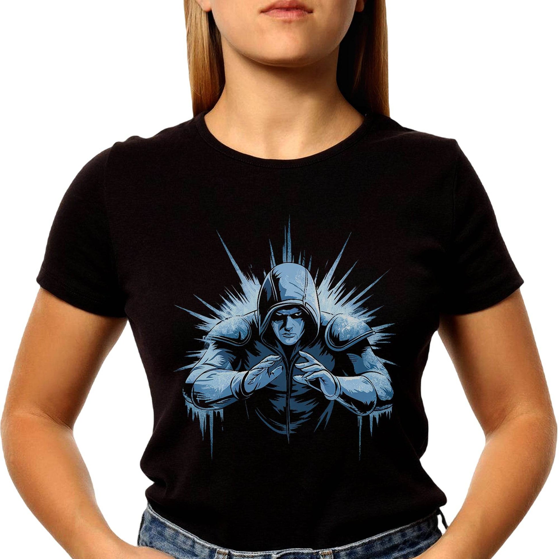 Hooded burglar lurking in the dark shadow - Unisex Round Neck Regular Fit 100% Combed Cotton Half Sleeve T-Shirt - Mojilo Mart