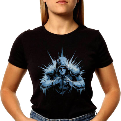 Hooded burglar lurking in the dark shadow - Unisex Round Neck Regular Fit 100% Combed Cotton Half Sleeve T-Shirt - Mojilo Mart