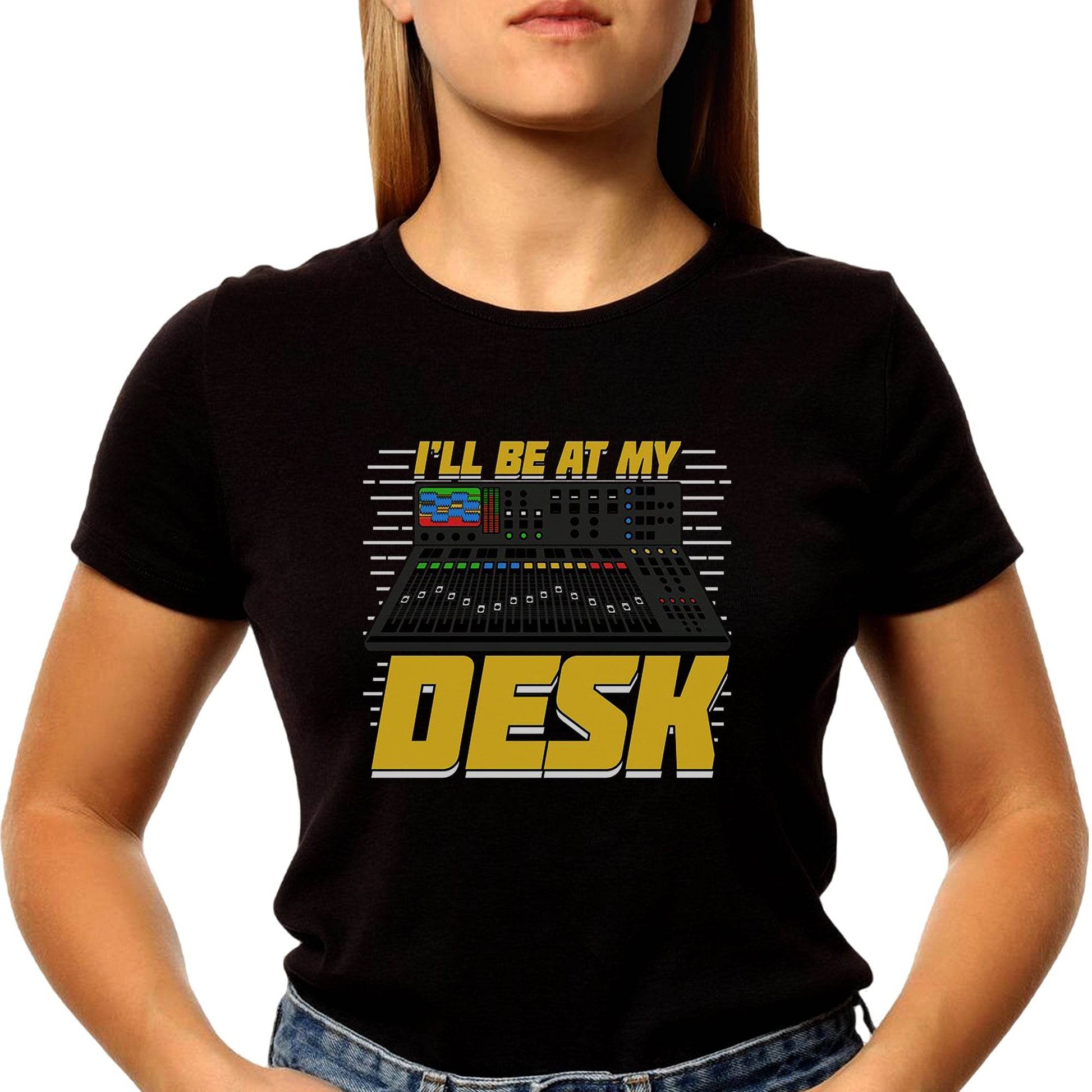 I'LL Be At My Desk - Unisex Round Neck Regular Fit 100% Combed Cotton Half Sleeve T-Shirt - Mojilo Mart