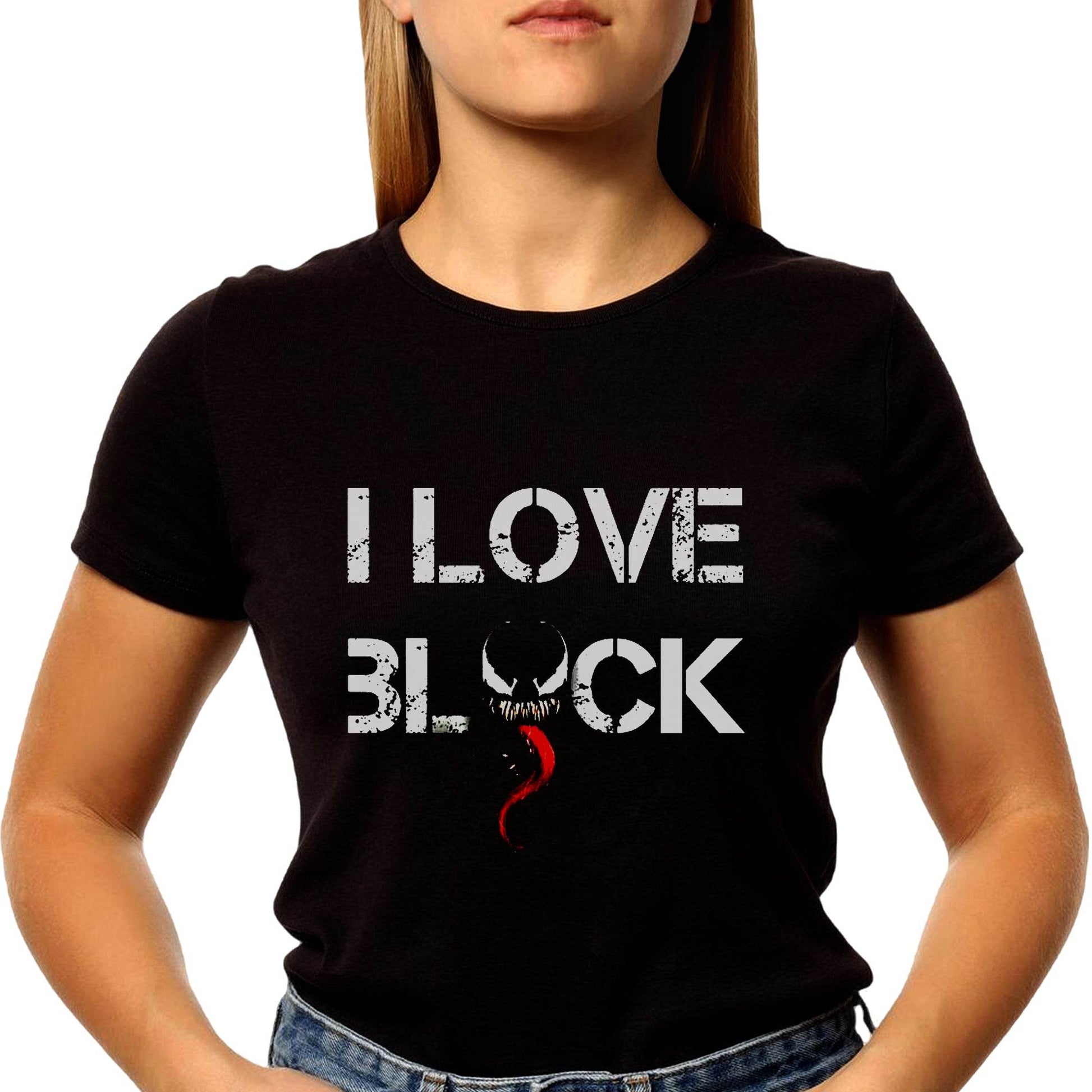 I LOVE BLACK - Unisex Round Neck Regular Fit 100% Combed Cotton Half Sleeve T-Shirt - Mojilo Mart