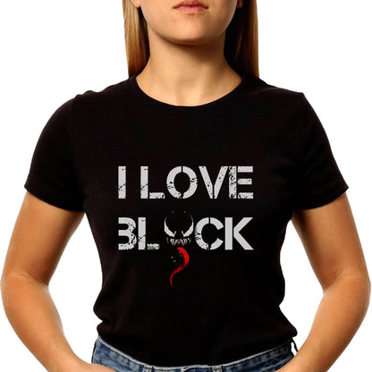 I LOVE BLACK - Unisex Round Neck Regular Fit 100% Combed Cotton Half Sleeve T-Shirt - Mojilo Mart