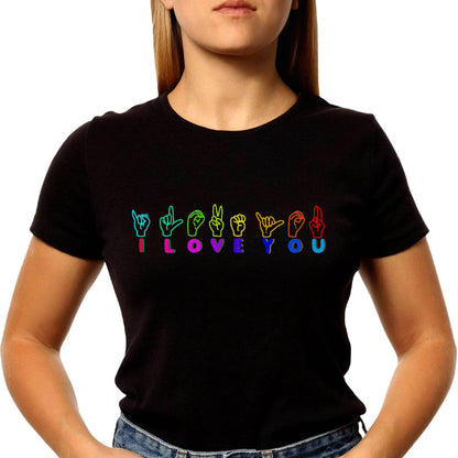 I Love You Desing - Unisex Round Neck Regular Fit 100% Combed Cotton Half Sleeve T-Shirt - Mojilo Mart