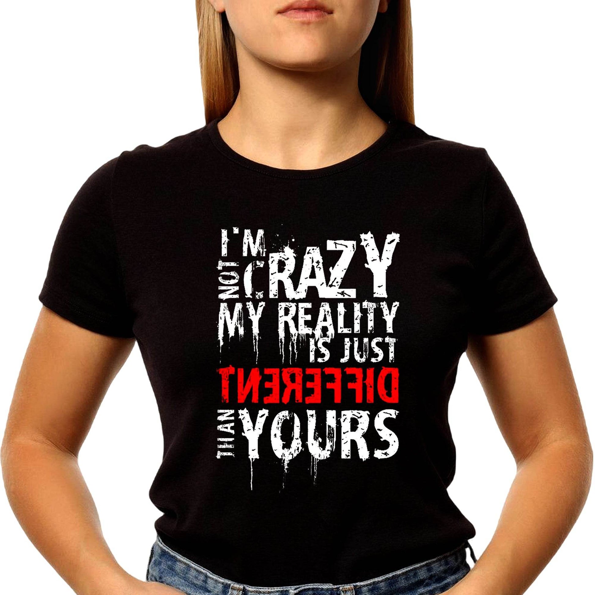 I M Not Crazyyyy - Unisex Round Neck Regular Fit 100% Combed Cotton Half Sleeve T-Shirt - Mojilo Mart