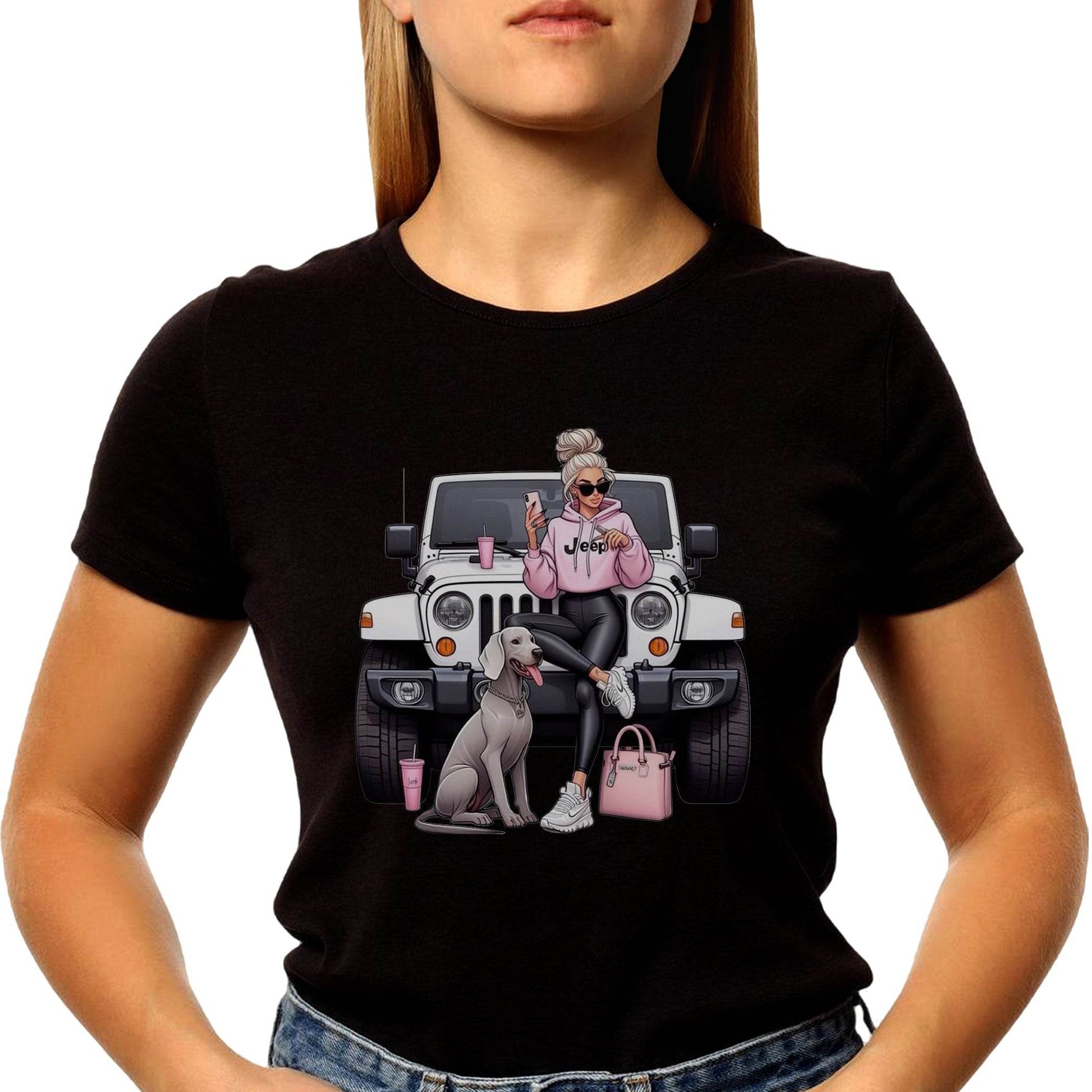 Jeep Women Swag - Unisex Round Neck Regular Fit 100% Combed Cotton Half Sleeve T-Shirt - Mojilo Mart