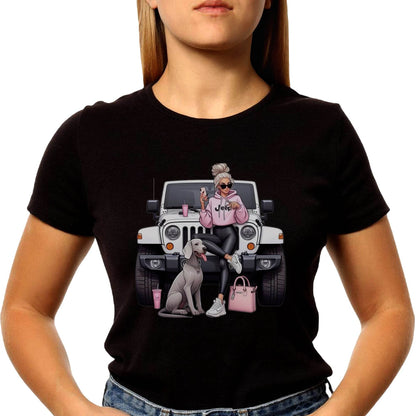 Jeep Women Swag - Unisex Round Neck Regular Fit 100% Combed Cotton Half Sleeve T-Shirt - Mojilo Mart