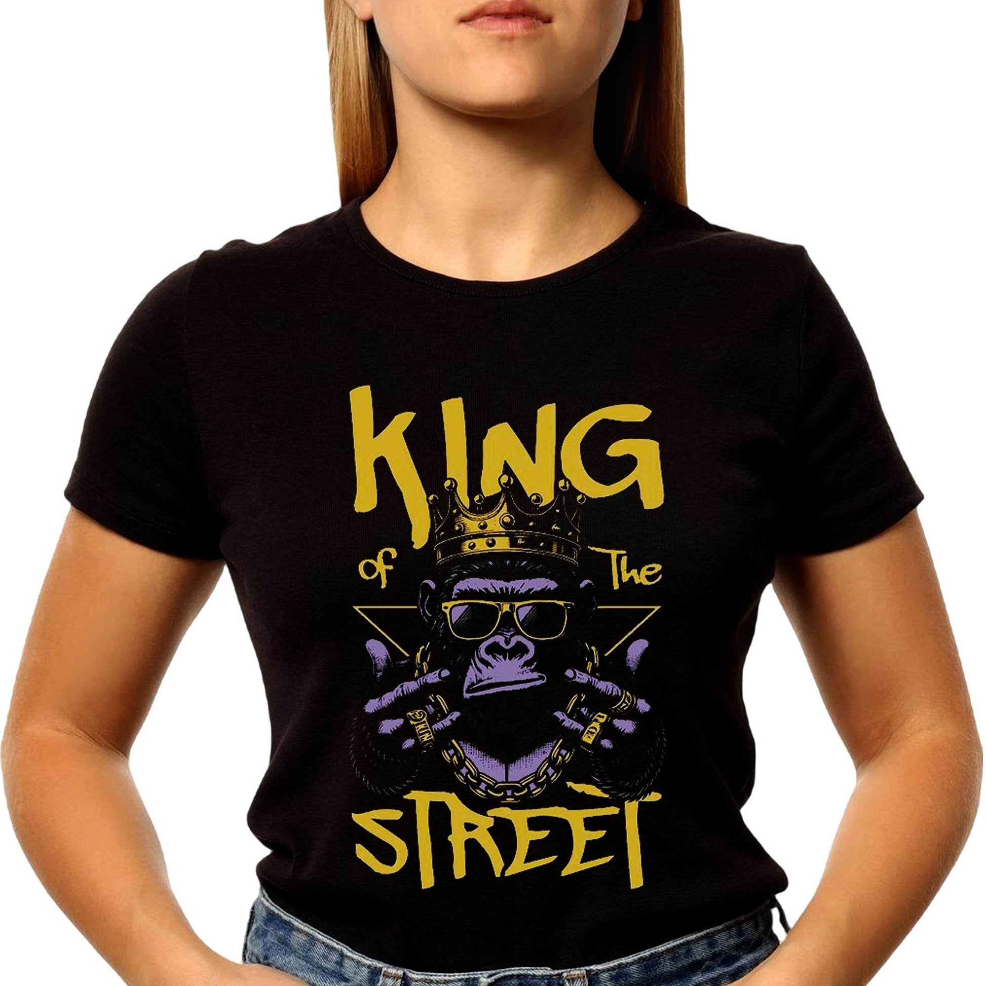 KING of The STREET - Unisex Round Neck Regular Fit 100% Combed Cotton Half Sleeve T-Shirt - Mojilo Mart