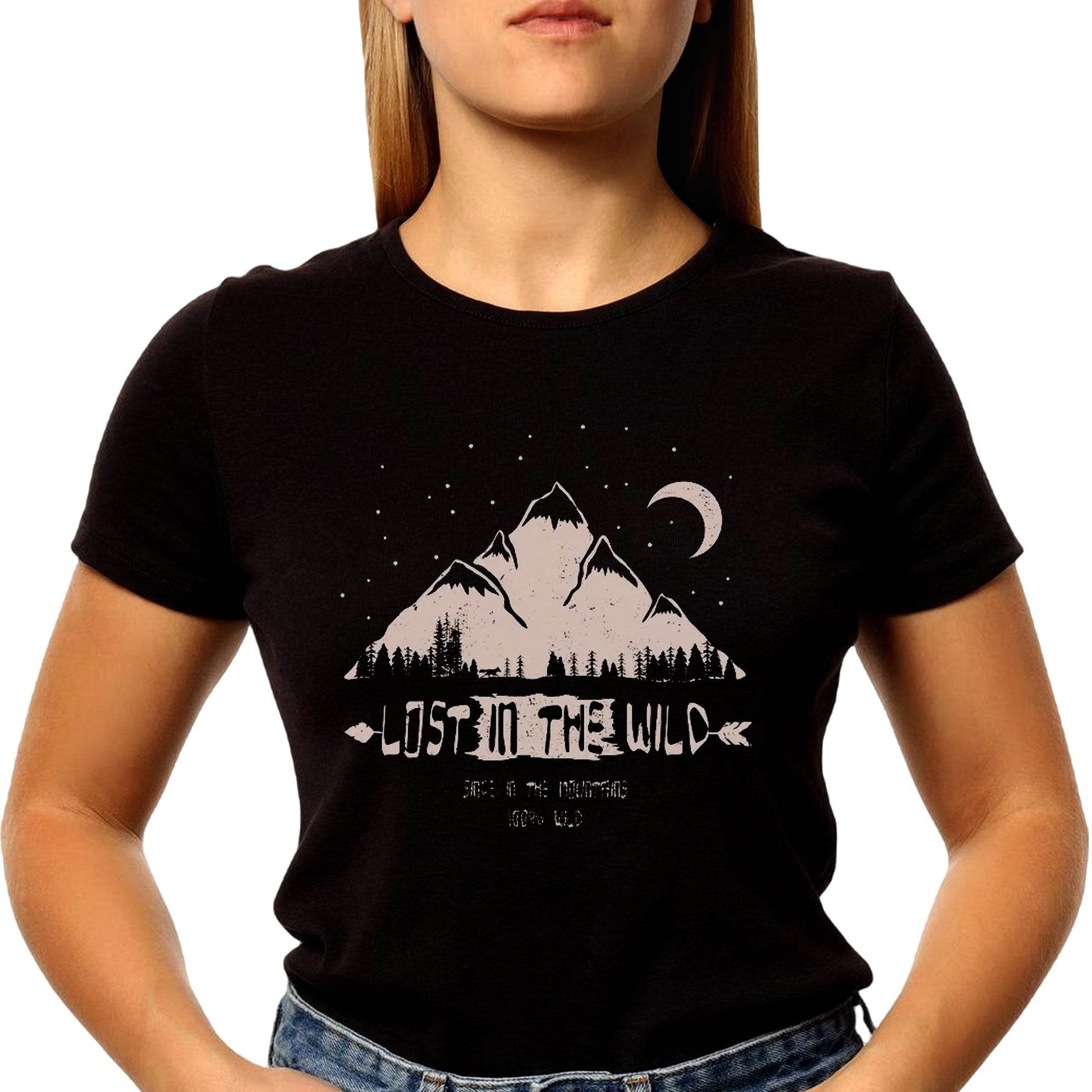 LOST IN THE WILD - Unisex Round Neck Regular Fit 100% Combed Cotton Half Sleeve T-Shirt - Mojilo Mart