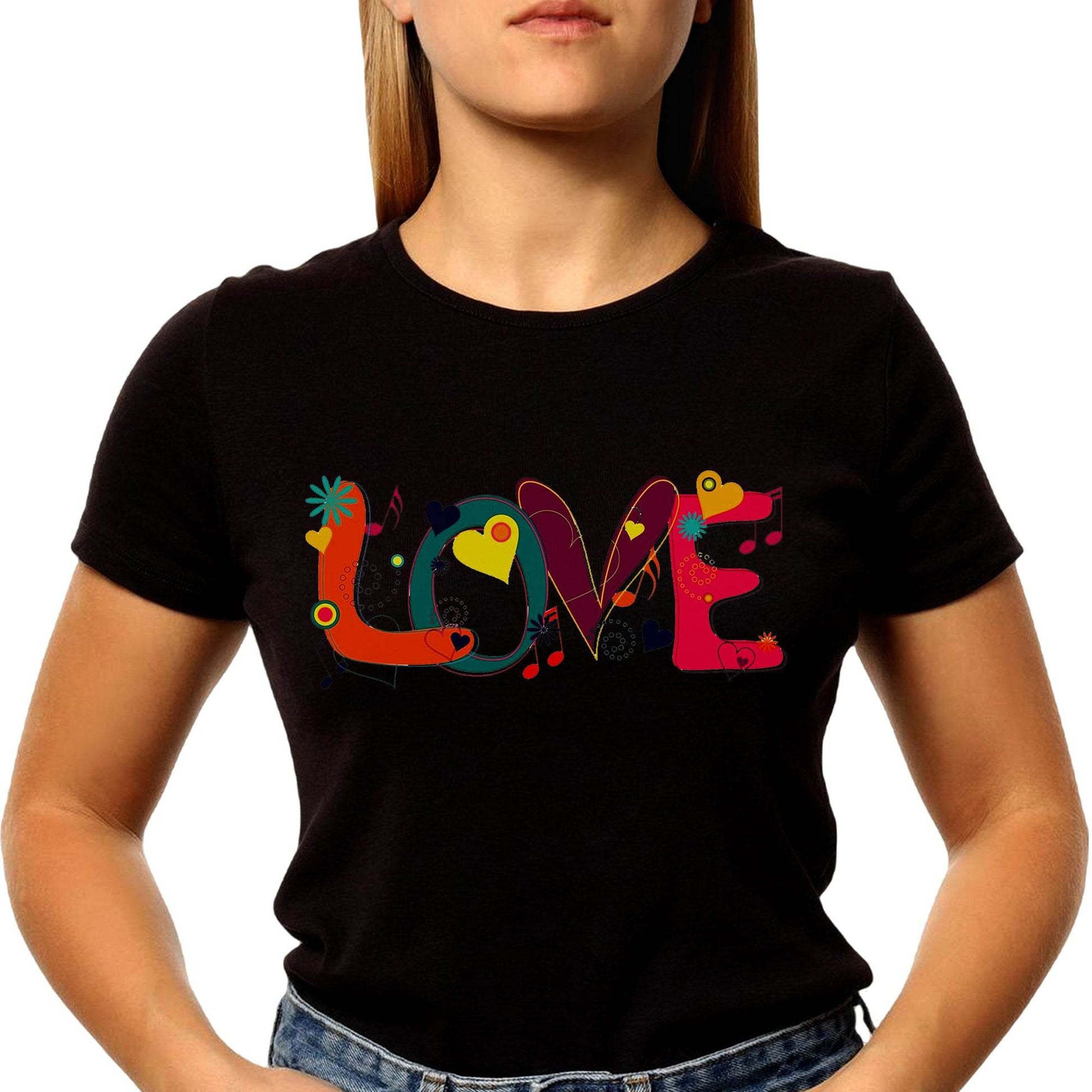 LOVE RED - Unisex Round Neck Regular Fit 100% Combed Cotton Half Sleeve T-Shirt - Mojilo Mart