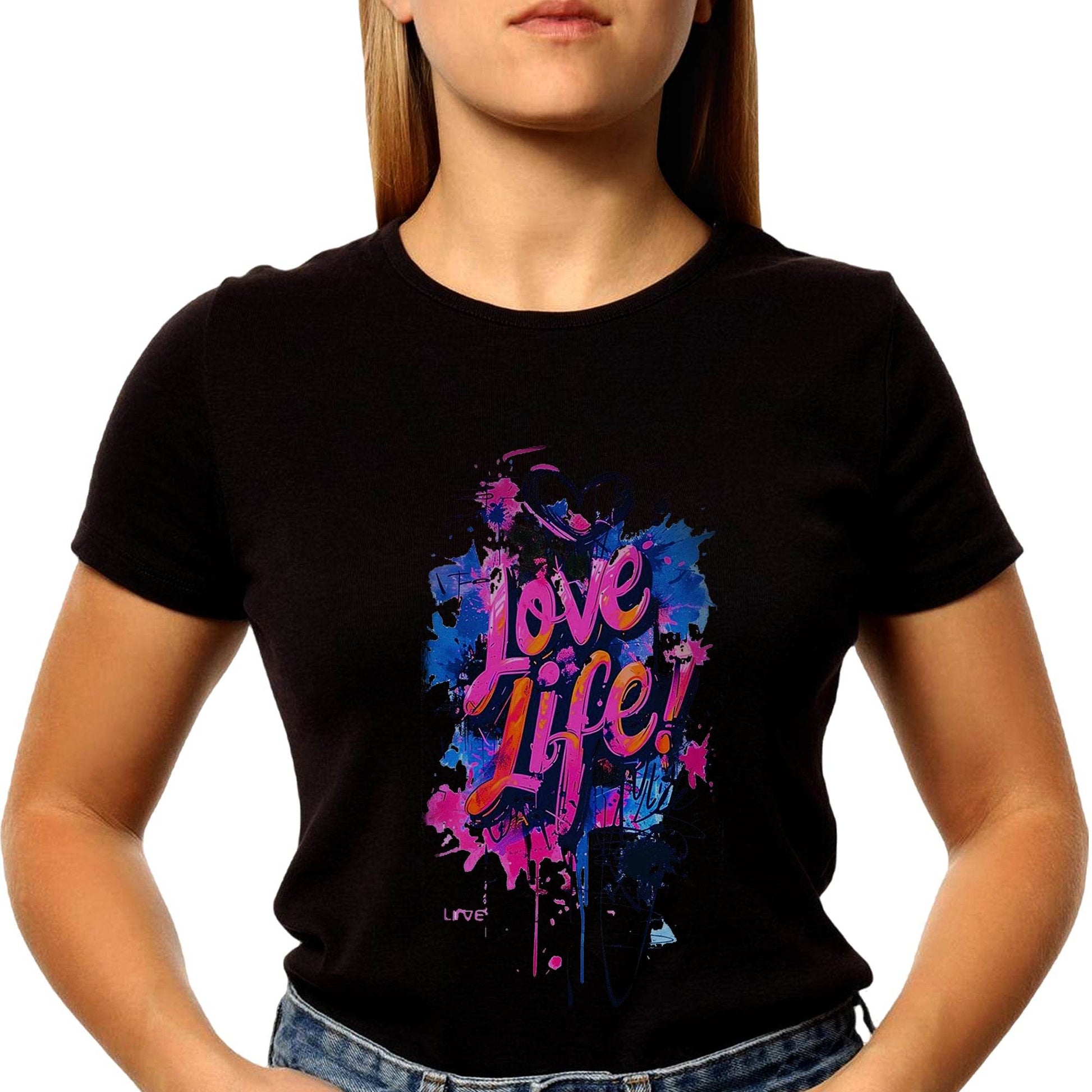 LOVE LIFE - Unisex Round Neck Regular Fit 100% Combed Cotton Half Sleeve T-Shirt - Mojilo Mart