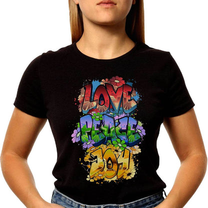 LOVE PEACE JOY - Unisex Round Neck Regular Fit 100% Combed Cotton Half Sleeve T-Shirt - Mojilo Mart