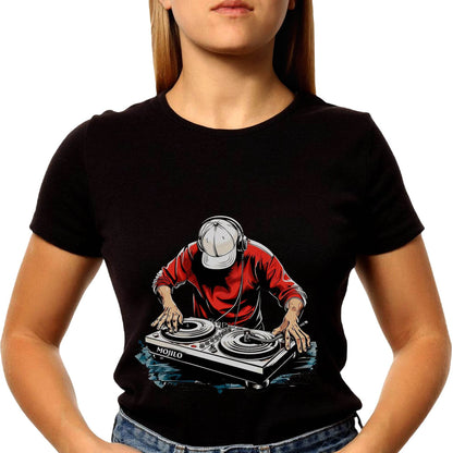 Funny Dj Music Lover Retro Vintage Music Dj - Unisex Round Neck Regular Fit 100% Combed Cotton Half Sleeve T-Shirt - Mojilo Mart