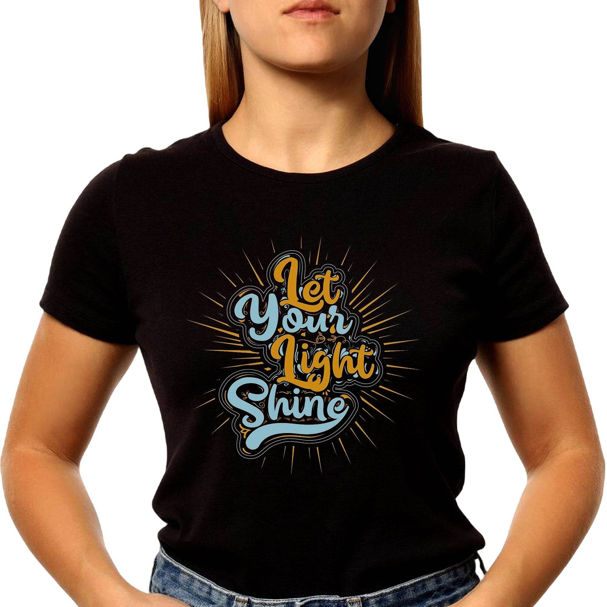 Let Your Light Shine - Unisex Round Neck Regular Fit 100% Combed Cotton Half Sleeve T-Shirt - Mojilo Mart