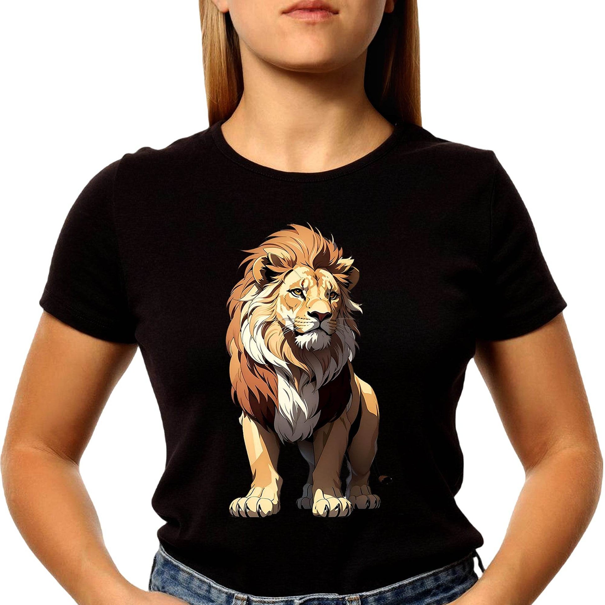 Lion Printed - Unisex Round Neck Regular Fit 100% Combed Cotton Half Sleeve T-Shirt - Mojilo Mart