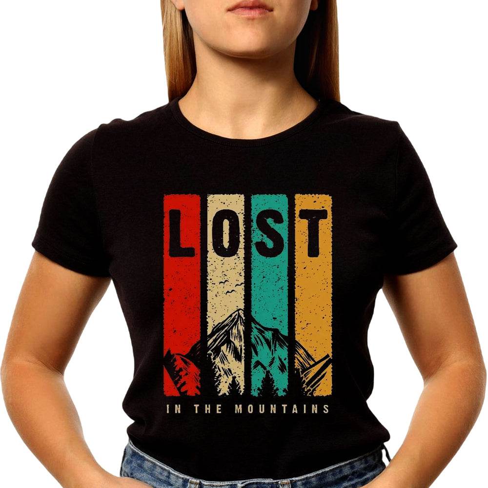 Lost In The Mountains - Unisex Round Neck Regular Fit 100% Combed Cotton Half Sleeve T-Shirt - Mojilo Mart