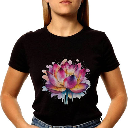 Lotus Flower Yoga Metaphysical - Unisex Round Neck Regular Fit 100% Combed Cotton Half Sleeve T-Shirt - Mojilo Mart